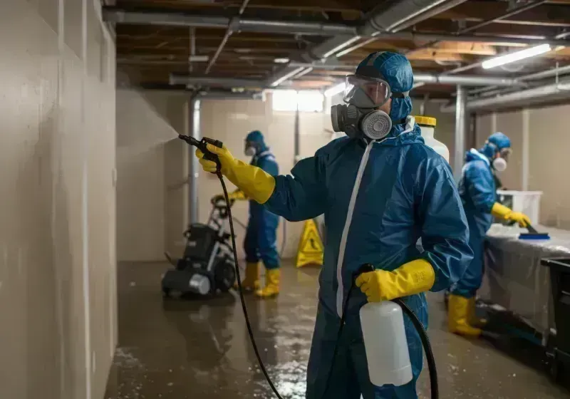 Basement Sanitization and Antimicrobial Treatment process in Buffalo Grove, IL