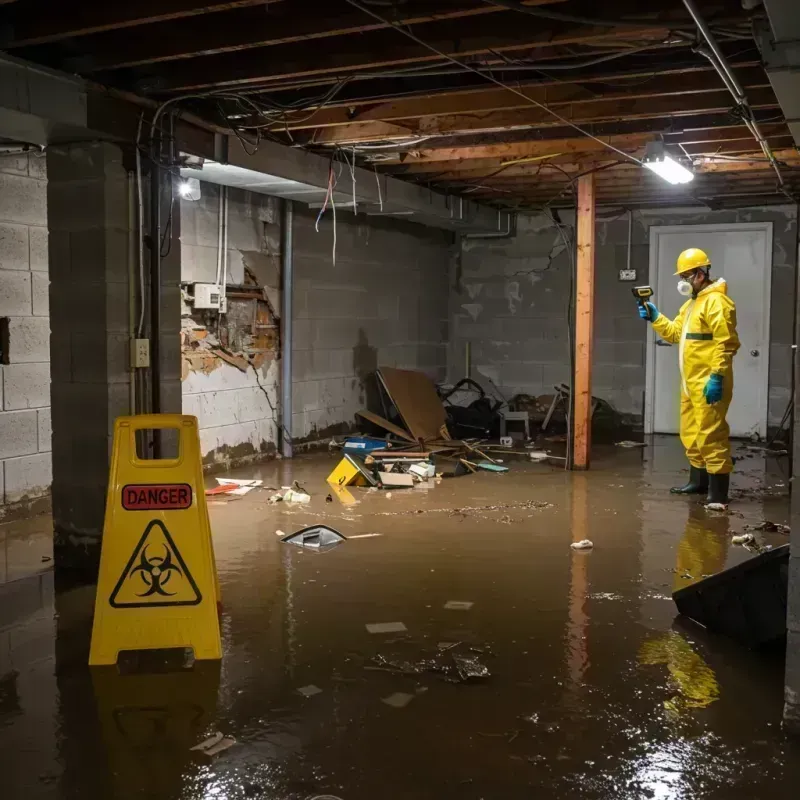 Flooded Basement Electrical Hazard in Buffalo Grove, IL Property